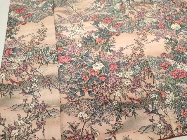 平和屋着物■上質な小紋　花鳥文　金彩　正絹　逸品　CABL5902ou