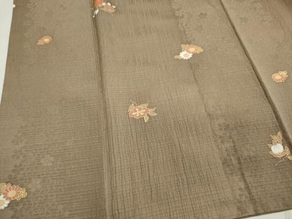 平和屋着物■上質な小紋　舞花文　金彩　正絹　逸品　CABL5904ou