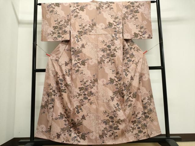 平和屋着物■上質な小紋　枝花文　金彩　正絹　逸品　CABL5906ou