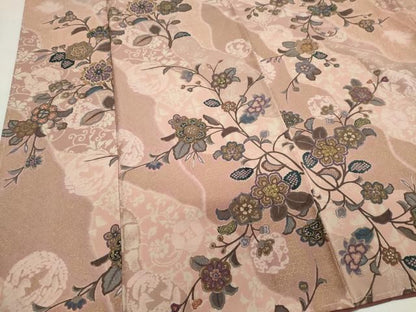 平和屋着物■上質な小紋　枝花文　金彩　正絹　逸品　CABL5906ou