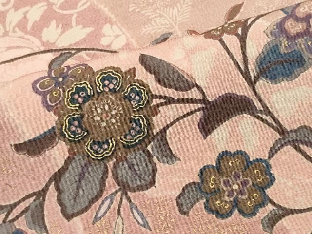 平和屋着物■上質な小紋　枝花文　金彩　正絹　逸品　CABL5906ou