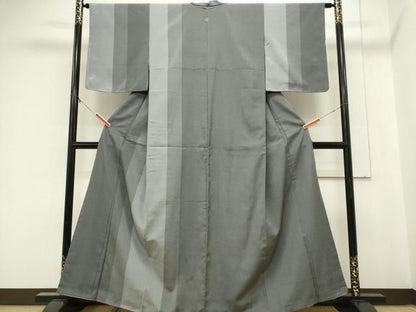 平和屋着物■上質な紬　縞　正絹　逸品　CABL5947ou