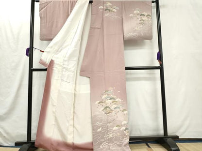 平和屋着物■訪問着　立波飛鶴松文　暈し染め　金彩　正絹　逸品　CABL5951ou