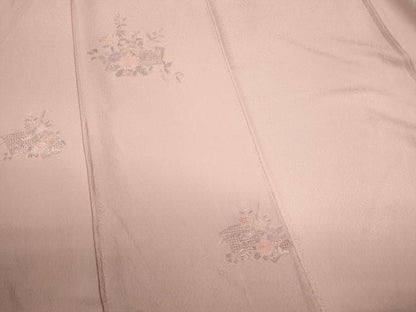 平和屋着物■中国三大刺繍　スワトウ刺繍　色留袖　地紙草花文　暈し染め　正絹　逸品　CABL5952ou