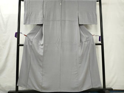 平和屋着物■上質な色無地　桔梗鼠色　正絹　逸品　CABL5953ou