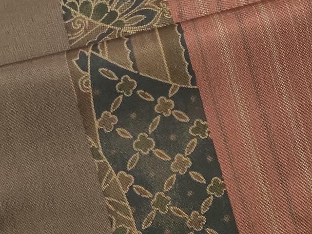 平和屋着物■本場大島紬　縞　吉祥文　証紙付き　正絹　逸品　CABL5973ou