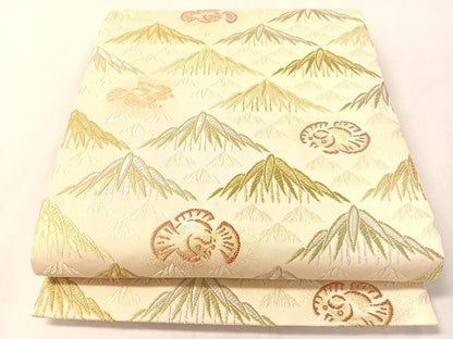 平和屋着物●六通柄袋帯　唐織　ふくら雀　金銀糸　正絹　逸品　CABL6007vp
