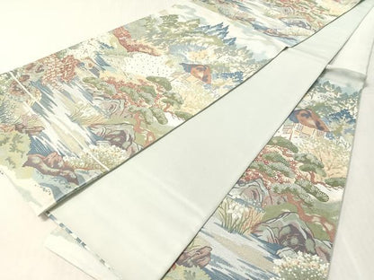平和屋着物●六通柄袋帯　紹巴　古都の風　正絹　逸品　CABL6013vp
