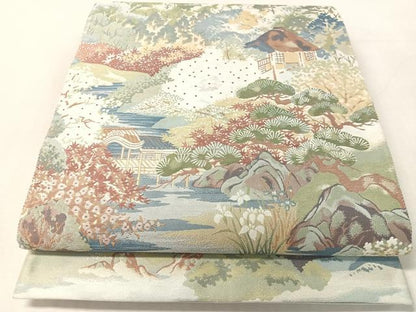平和屋着物●六通柄袋帯　紹巴　古都の風　正絹　逸品　CABL6013vp