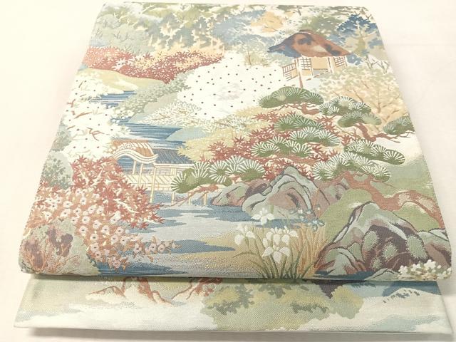 平和屋着物●六通柄袋帯　紹巴　古都の風　正絹　逸品　CABL6013vp