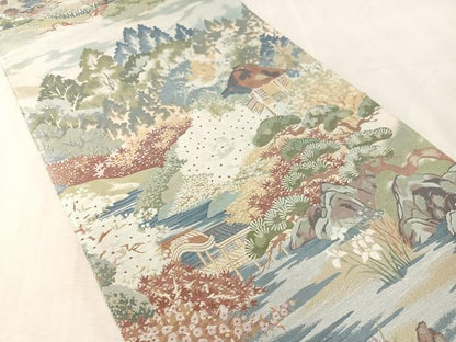 平和屋着物●六通柄袋帯　紹巴　古都の風　正絹　逸品　CABL6013vp