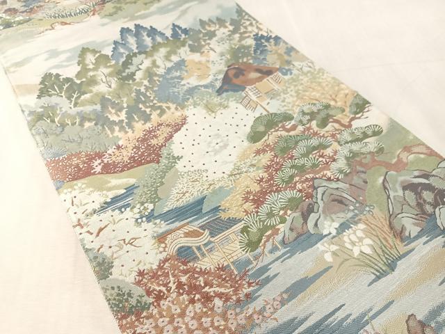 平和屋着物●六通柄袋帯　紹巴　古都の風　正絹　逸品　CABL6013vp