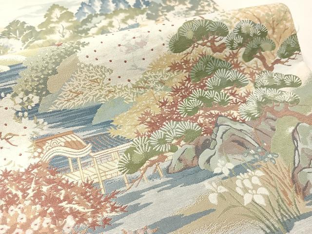 平和屋着物●六通柄袋帯　紹巴　古都の風　正絹　逸品　CABL6013vp