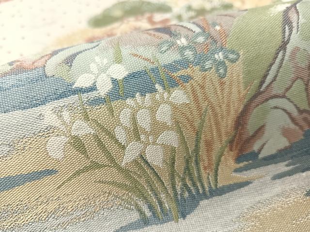 平和屋着物●六通柄袋帯　紹巴　古都の風　正絹　逸品　CABL6013vp