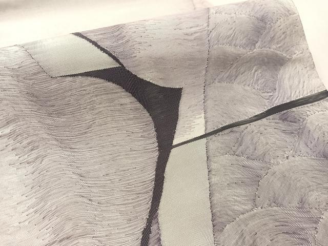 平和屋着物●太鼓柄袋帯　すくい織　抽象文様　正絹　逸品　CABL6021vp