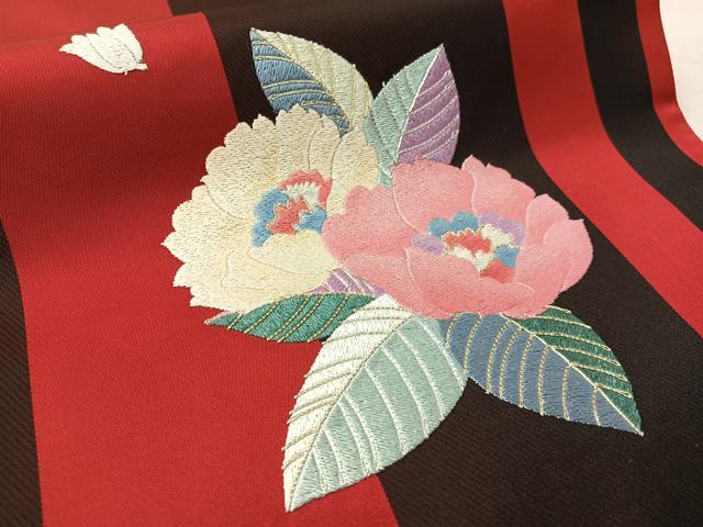 平和屋着物●太鼓柄袋帯　駒刺繍　草花間道　金銀糸　正絹　逸品　CABL6026vp
