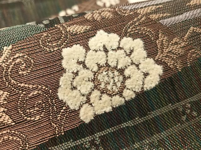 平和屋着物▽全通柄袋帯　スリーシーズン　春夏秋　モール　切嵌吉祥花文　金糸　やまと誂製　正絹　逸品　未使用　CABL6029vp