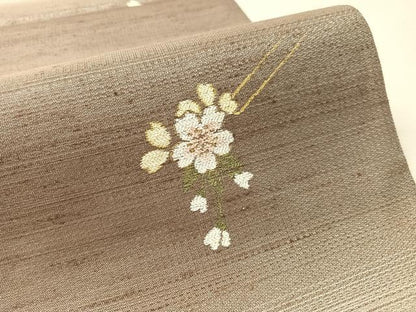 平和屋着物●両面　全通柄袋帯　嵐山さくら桟敷　桜かんざし　月の満ち欠け　金銀糸　正絹　逸品　CABL6030vp