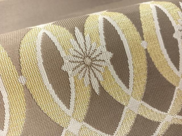 平和屋着物●綴れ　六通柄袋帯　花菱吉祥文　金糸　正絹　逸品　CABL6049vp