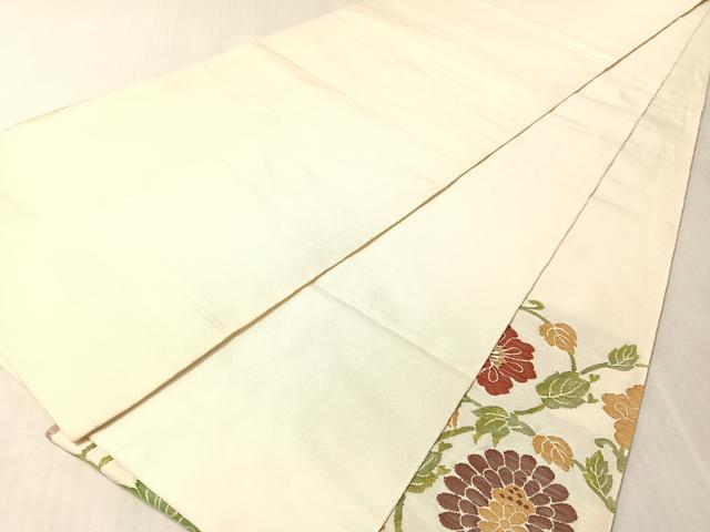 平和屋着物▼太鼓柄袋帯　すくい織　花唐草文　金糸　正絹　逸品　CABL6061vp