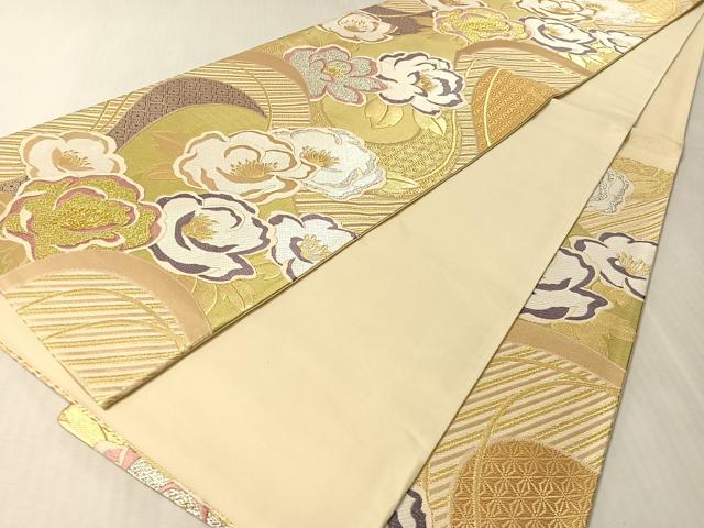 平和屋着物●六通柄袋帯　唐織　舞花文　金銀糸　正絹　逸品　CABL6072vp