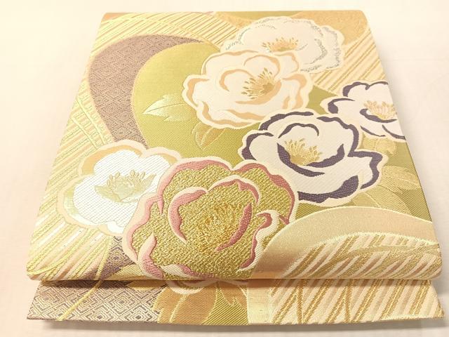 平和屋着物●六通柄袋帯　唐織　舞花文　金銀糸　正絹　逸品　CABL6072vp