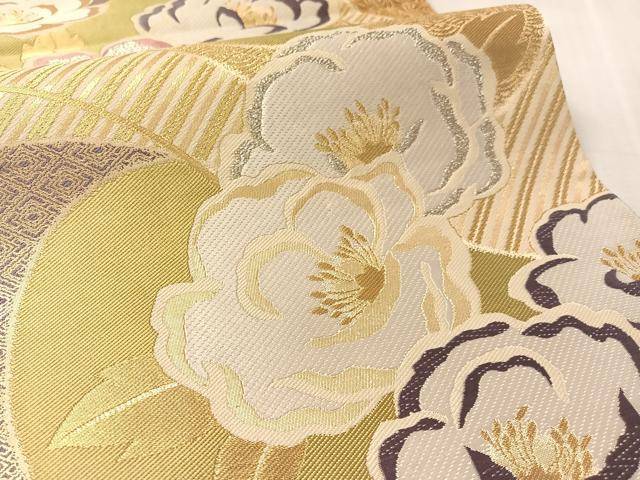 平和屋着物●六通柄袋帯　唐織　舞花文　金銀糸　正絹　逸品　CABL6072vp