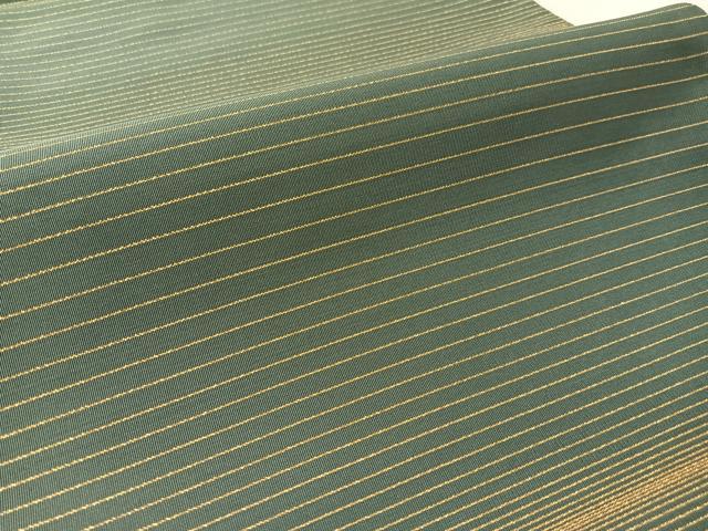 平和屋着物●爪掻き本綴れ　全通柄袋帯　横縞　金糸　正絹　逸品　CABL6073vp