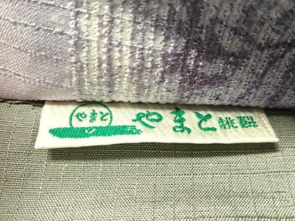 平和屋着物●両面　全通柄袋帯　紬地　間道　正絹　逸品　CABL6078vp