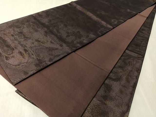 平和屋着物●六通柄袋帯　花唐草文　金糸　正絹　逸品　未使用　CABL6079vp