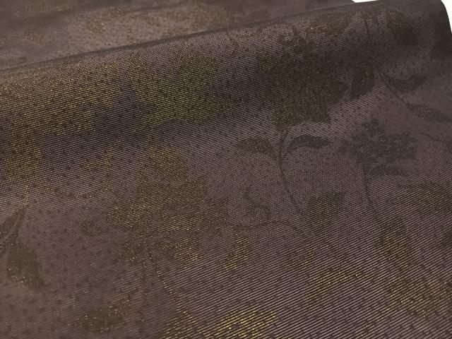 平和屋着物●六通柄袋帯　花唐草文　金糸　正絹　逸品　未使用　CABL6079vp