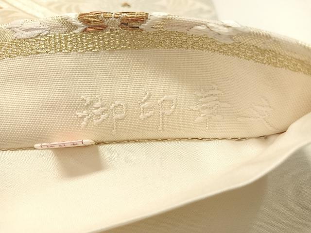 平和屋着物●六通柄袋帯　唐織　御印華文　金糸　正絹　逸品　CABL6080vp