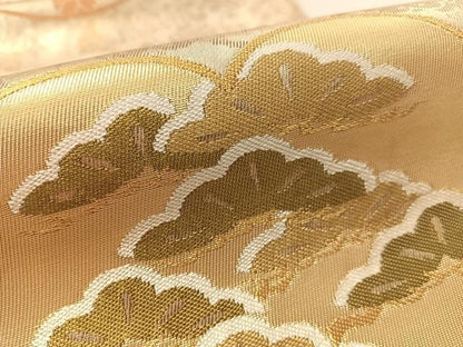 平和屋着物●西陣　川島織物　六通柄　本袋帯　草花文　金銀糸　引箔　正絹　逸品　CABL6088vp