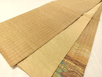 平和屋着物▽太鼓柄袋帯　スリーシーズン　春夏秋　もじり織　吉祥文　正絹　逸品　未使用　CABL6090vp
