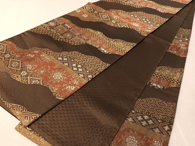 平和屋着物●六通柄　京袋帯　名物裂　正絹　逸品　CABL6095vp