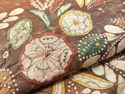 平和屋着物●太鼓柄袋帯　作家物　絞り　辻が花　金糸　正絹　逸品　CABL6107vp