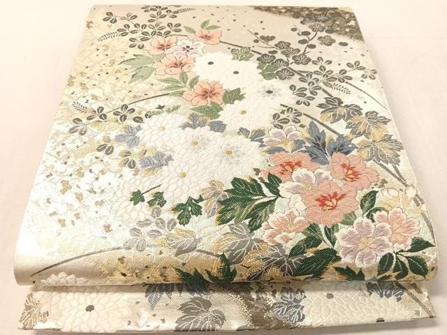 平和屋着物●六通柄袋帯 唐織 蓬来山 金銀糸 正絹 逸品 CABL6116vp