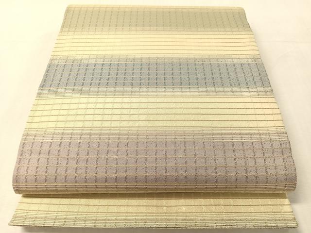 平和屋着物●両面 六通柄袋帯 横段花文 やまと誂製 正絹 逸品 未使用 CABL6119vp