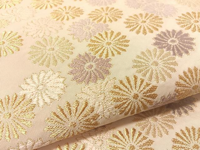 平和屋着物●六通柄 本袋帯 唐織 綴れ 龍宮菊 金糸 正絹 逸品 CABL6120vp