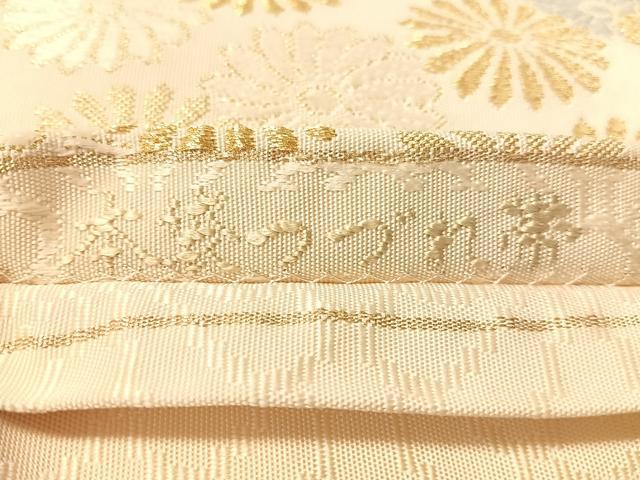 平和屋着物●六通柄 本袋帯 唐織 綴れ 龍宮菊 金糸 正絹 逸品 CABL6120vp