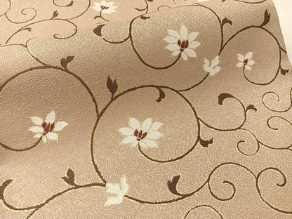 平和屋着物●両面　六通柄袋帯　花唐草文　金糸　三越扱い　正絹　逸品　CABL6121vp