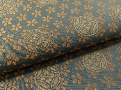 平和屋着物●西陣　川島織物　六通柄　本袋帯　七宝花文　御召御納戸色　正絹　逸品　CABL6123vp