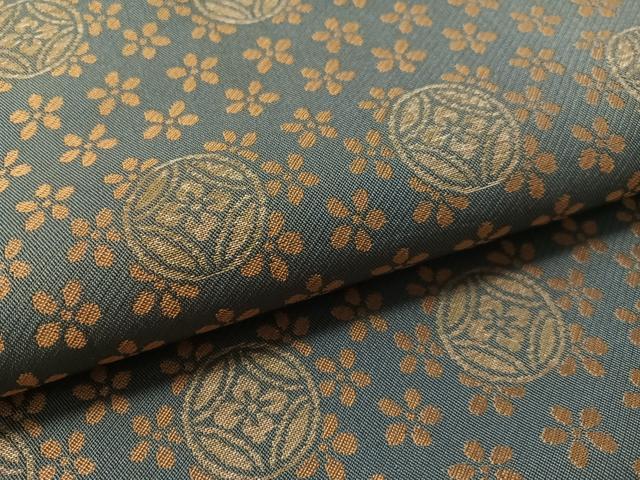 平和屋着物●西陣　川島織物　六通柄　本袋帯　七宝花文　御召御納戸色　正絹　逸品　CABL6123vp