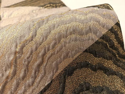 平和屋着物●森英恵・HANAE MORI　全通柄袋帯　ふくれ織　道長吉祥文　金糸　正絹　逸品　CABL6126vp