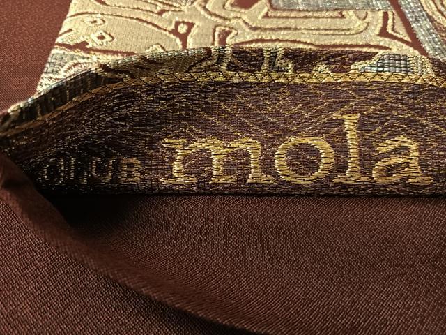 平和屋着物●六通柄袋帯　CLUB mola　コプト文様　金銀糸　正絹　逸品　CABL6127vp