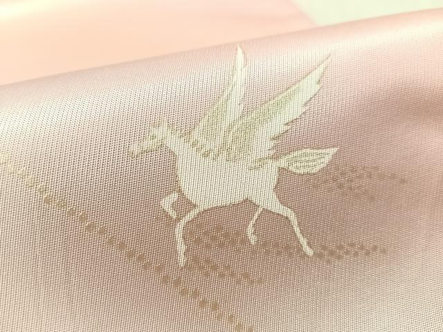 平和屋着物▼太鼓柄袋帯　ペガサス　金銀彩　正絹　逸品　CABL6128vp