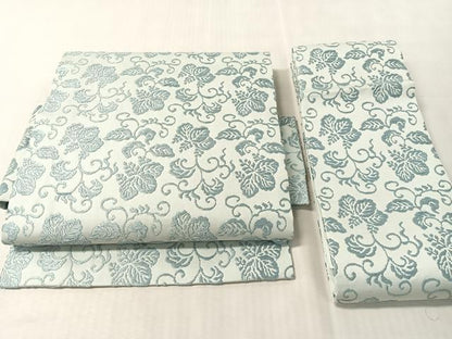 平和屋着物●つけ帯　唐織　桐唐草文　正絹　逸品　CABL6131vp