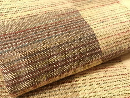 平和屋着物●両面　全通柄袋帯　絣市松文様　正絹　逸品　CABL6136vp