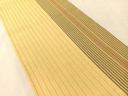 平和屋着物●両面　全通柄袋帯　絣市松文様　正絹　逸品　CABL6136vp