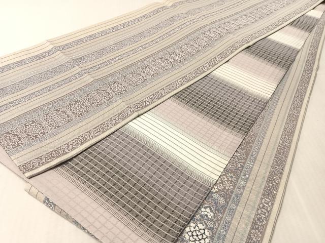 平和屋着物▽両面　全通柄袋帯　スリーシーズン　春夏秋　モール　花間道　正絹　逸品　未使用　CABL6148vp